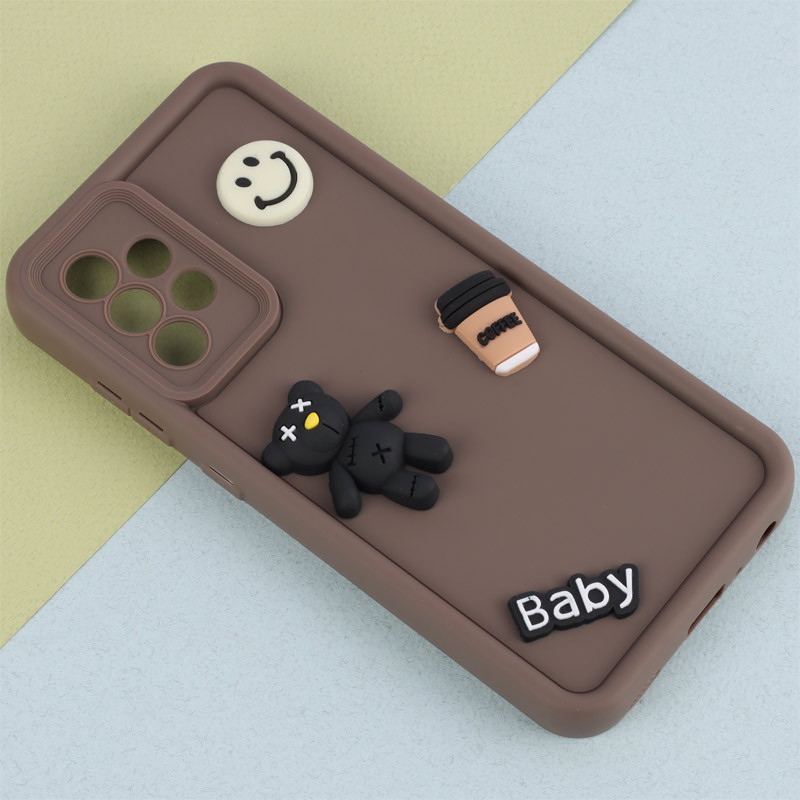 قاب سیلیکونی Fashion Case عروسک برجسته ریز محافظ لنزدار Samsung Galaxy A52 / A52s