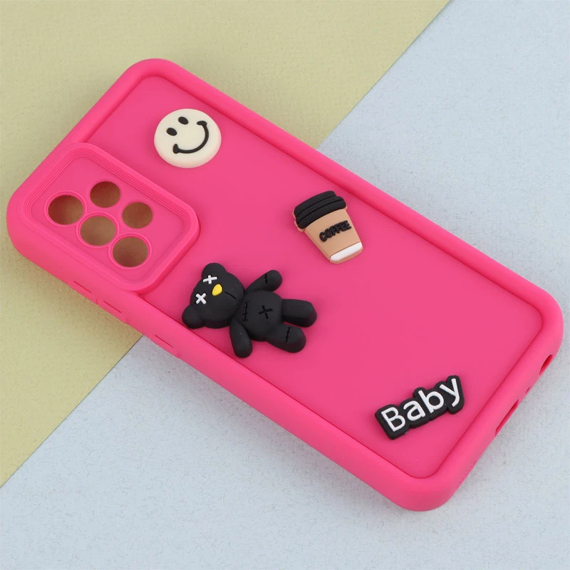 قاب سیلیکونی Fashion Case عروسک برجسته ریز محافظ لنزدار Samsung Galaxy A52 / A52s