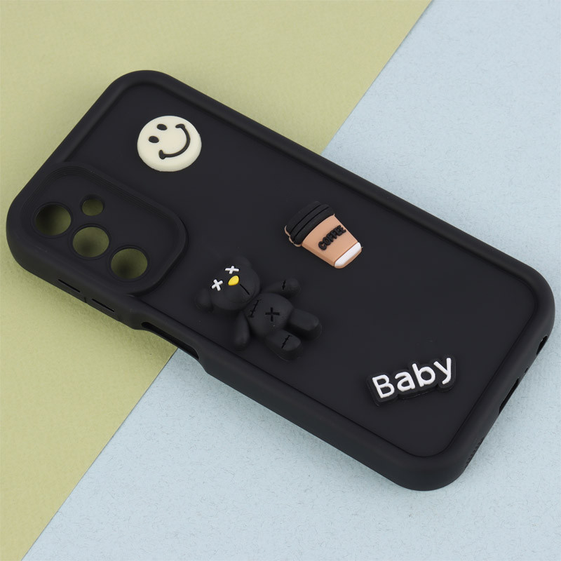 قاب سیلیکونی Fashion Case عروسک برجسته ریز محافظ لنزدار Samsung Galaxy A24 4G