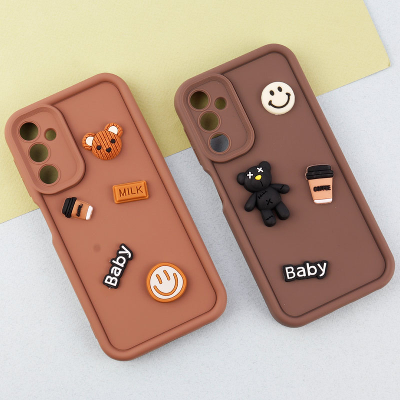 قاب سیلیکونی Fashion Case عروسک برجسته ریز محافظ لنزدار Samsung Galaxy A24 4G