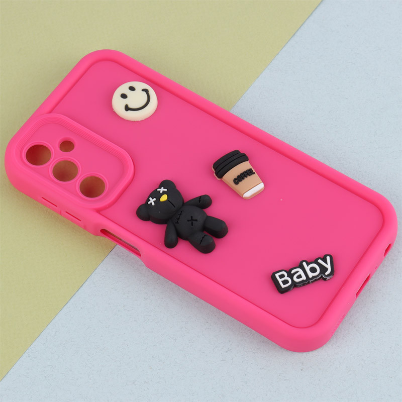 قاب سیلیکونی Fashion Case عروسک برجسته ریز محافظ لنزدار Samsung Galaxy A24 4G