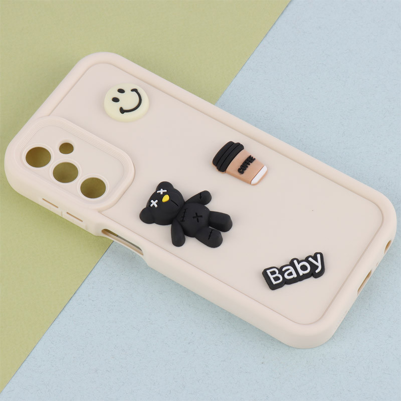 قاب سیلیکونی Fashion Case عروسک برجسته ریز محافظ لنزدار Samsung Galaxy A24 4G