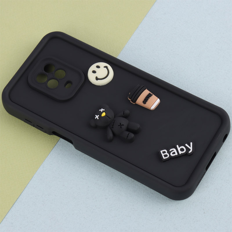 قاب سیلیکونی Fashion Case عروسک برجسته ریز محافظ لنزدار Xiaomi Redmi Note 9s / Note 9 Pro / Note 10 Lite
