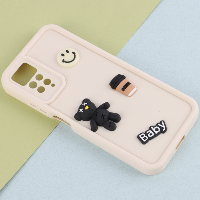 قاب سیلیکونی Fashion Case عروسک برجسته ریز محافظ لنزدار Xiaomi Redmi Note 11 Pro