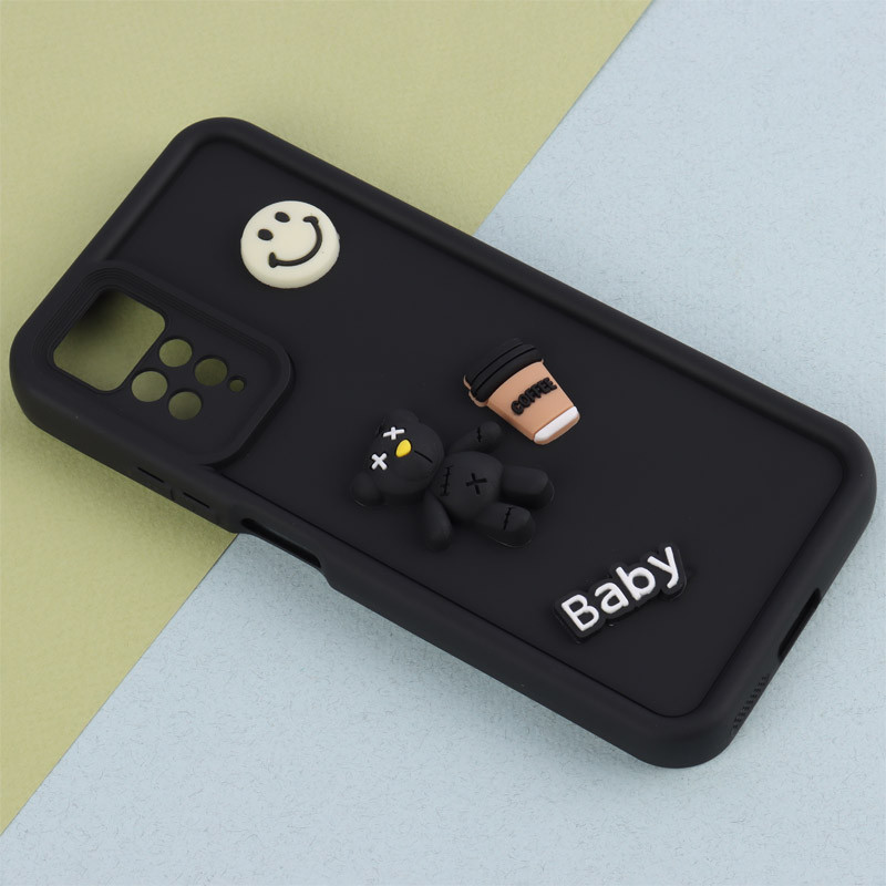 قاب سیلیکونی Fashion Case عروسک برجسته ریز محافظ لنزدار Xiaomi Redmi Note 11 Pro