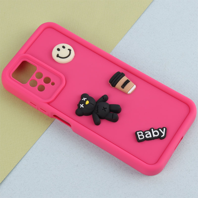 قاب سیلیکونی Fashion Case عروسک برجسته ریز محافظ لنزدار Xiaomi Redmi Note 11 Pro