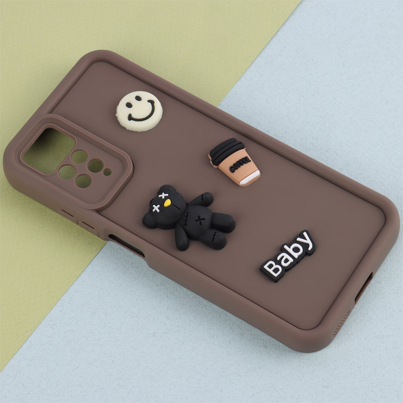 قاب سیلیکونی Fashion Case عروسک برجسته ریز محافظ لنزدار Xiaomi Redmi Note 11 Pro