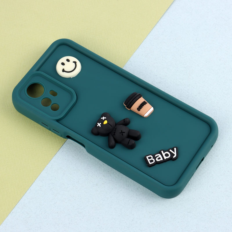 قاب سیلیکونی Fashion Case عروسک برجسته ریز محافظ لنزدار Xiaomi Redmi Note 12S