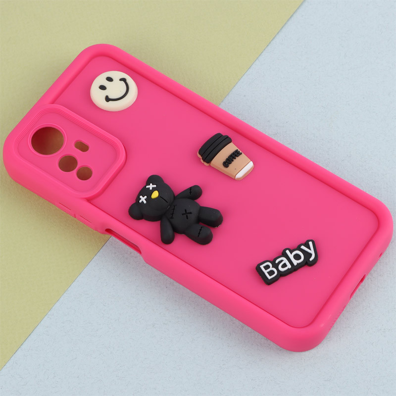 قاب سیلیکونی Fashion Case عروسک برجسته ریز محافظ لنزدار Xiaomi Redmi Note 12S