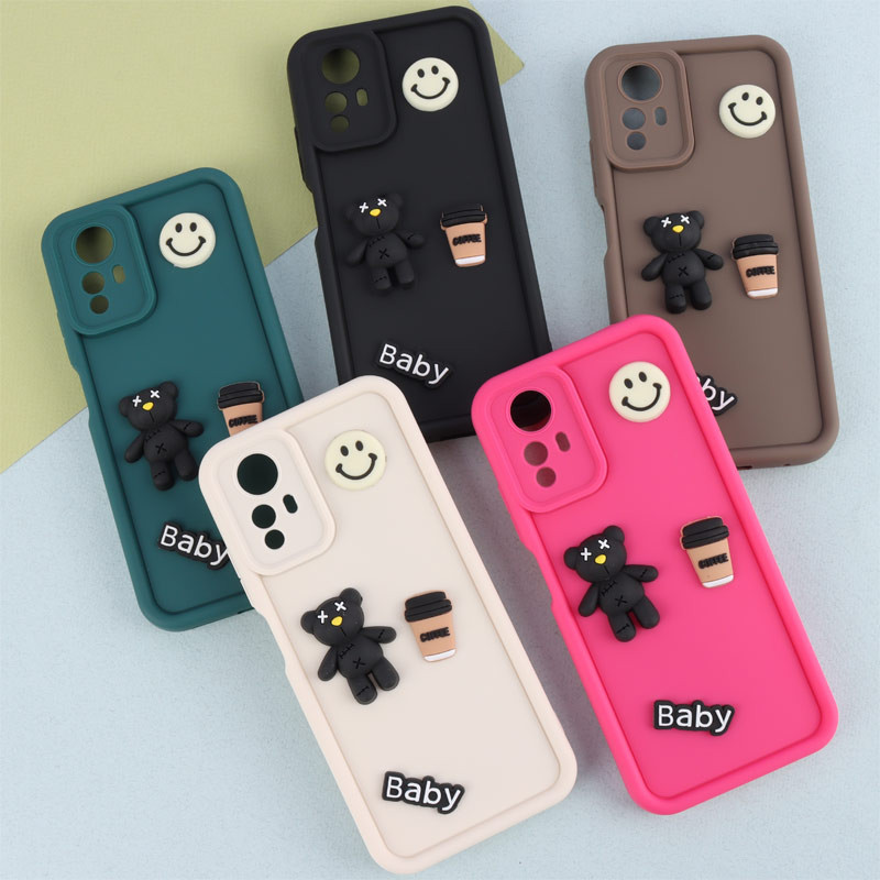 قاب سیلیکونی Fashion Case عروسک برجسته ریز محافظ لنزدار Xiaomi Redmi Note 12S