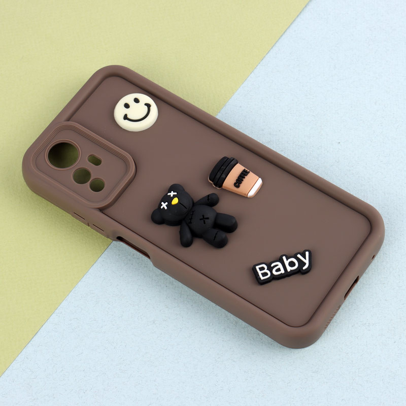 قاب سیلیکونی Fashion Case عروسک برجسته ریز محافظ لنزدار Xiaomi Redmi Note 12S