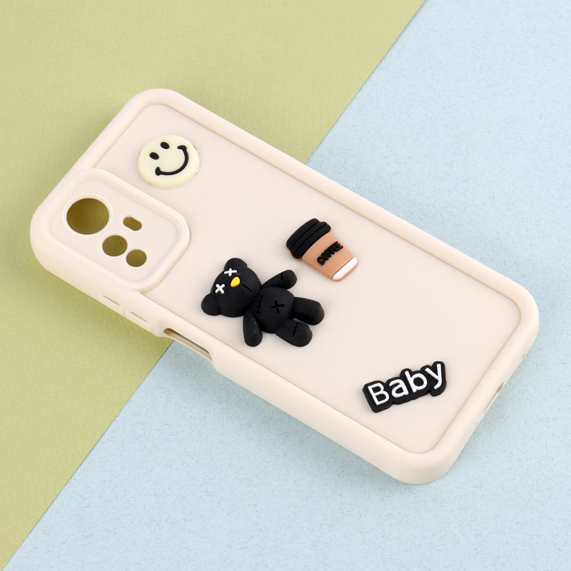 قاب سیلیکونی Fashion Case عروسک برجسته ریز محافظ لنزدار Xiaomi Redmi Note 12S