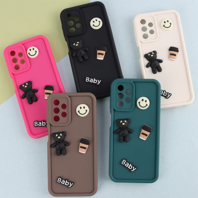 قاب سیلیکونی Fashion Case عروسک برجسته ریز محافظ لنزدار Samsung Galaxy A13 4G