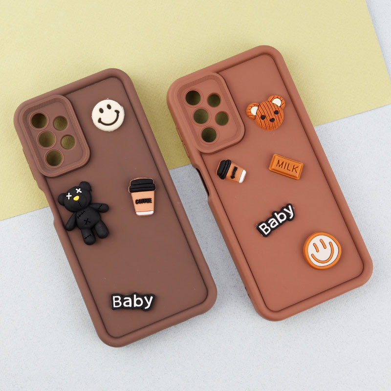 قاب سیلیکونی Fashion Case عروسک برجسته ریز محافظ لنزدار Samsung Galaxy A13 4G