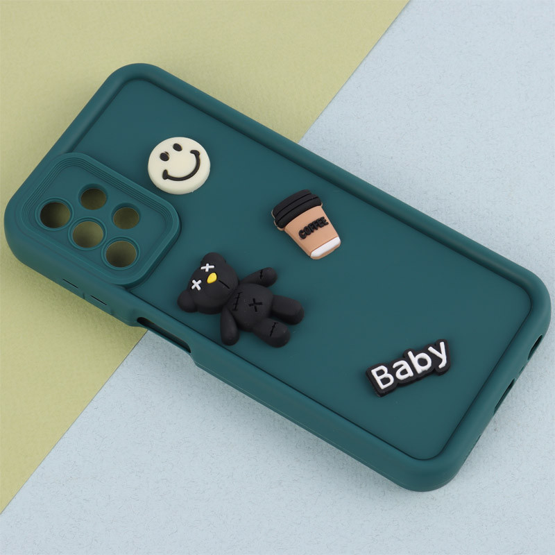 قاب سیلیکونی Fashion Case عروسک برجسته ریز محافظ لنزدار Samsung Galaxy A13 4G