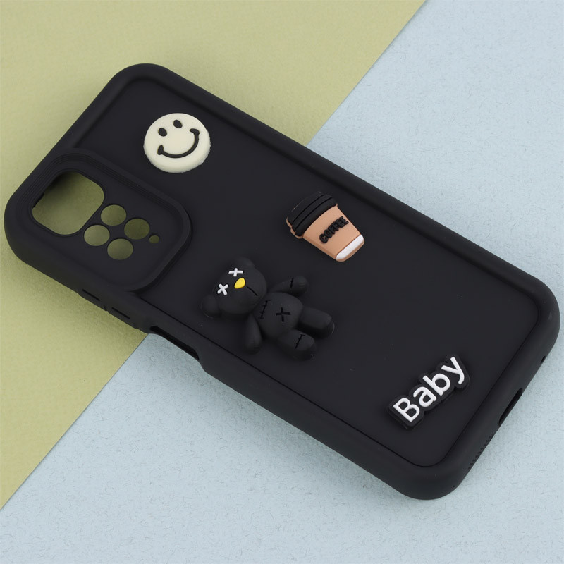 قاب سیلیکونی Fashion Case عروسک برجسته ریز محافظ لنزدار Xiaomi Redmi Note 11 / 11S