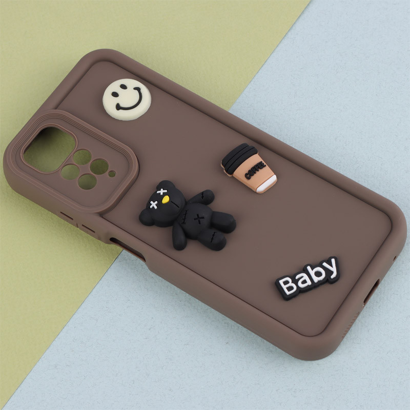 قاب سیلیکونی Fashion Case عروسک برجسته ریز محافظ لنزدار Xiaomi Redmi Note 11 / 11S