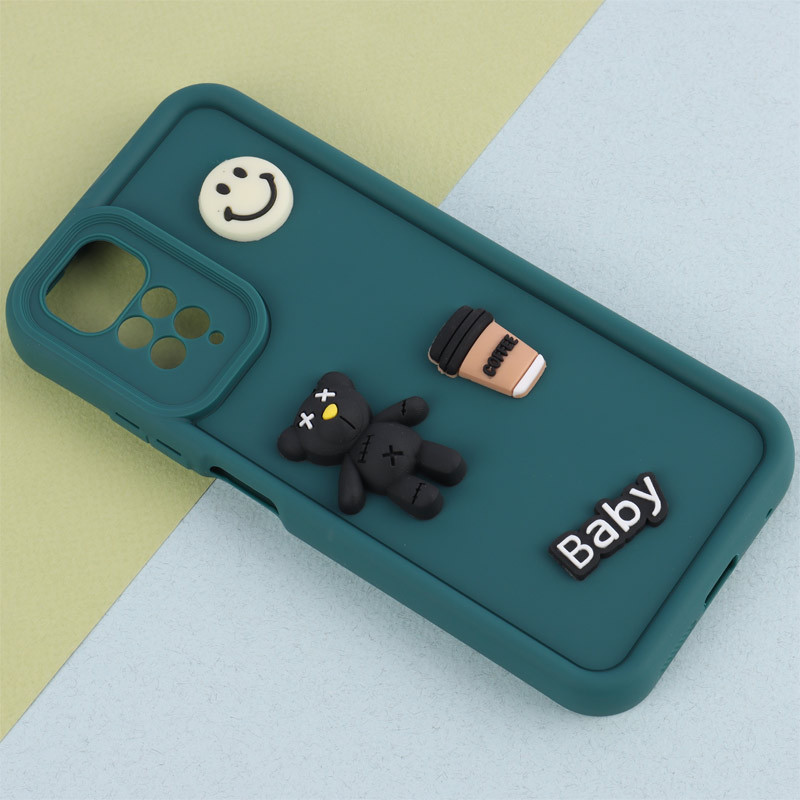 قاب سیلیکونی Fashion Case عروسک برجسته ریز محافظ لنزدار Xiaomi Redmi Note 11 / 11S