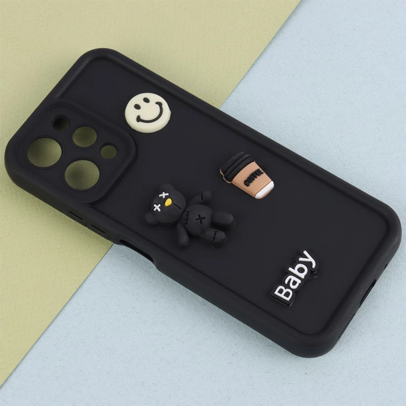 قاب سیلیکونی Fashion Case عروسک برجسته ریز محافظ لنزدار Xiaomi Redmi 12