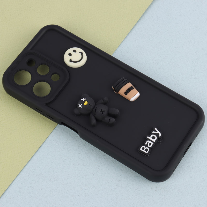 قاب سیلیکونی Fashion Case عروسک برجسته ریز محافظ لنزدار Xiaomi Redmi 12