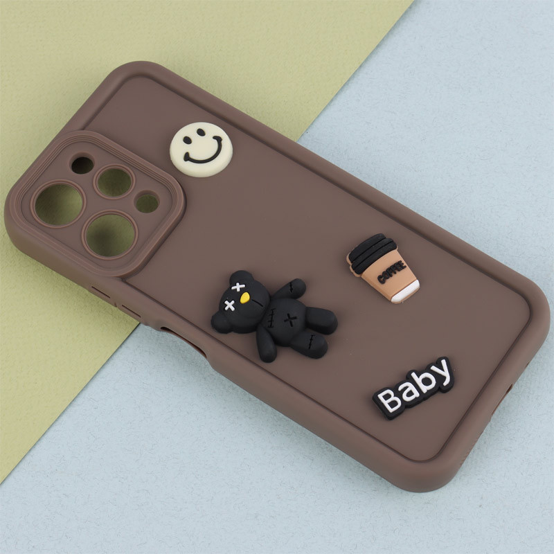 قاب سیلیکونی Fashion Case عروسک برجسته ریز محافظ لنزدار Xiaomi Redmi 12