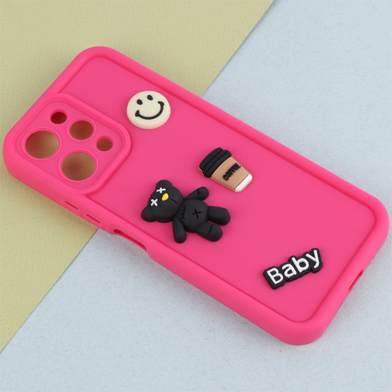 قاب سیلیکونی Fashion Case عروسک برجسته ریز محافظ لنزدار Xiaomi Redmi 12
