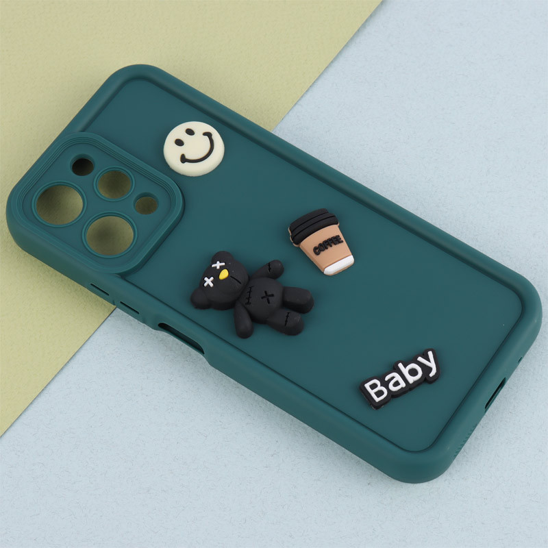 قاب سیلیکونی Fashion Case عروسک برجسته ریز محافظ لنزدار Xiaomi Redmi 12