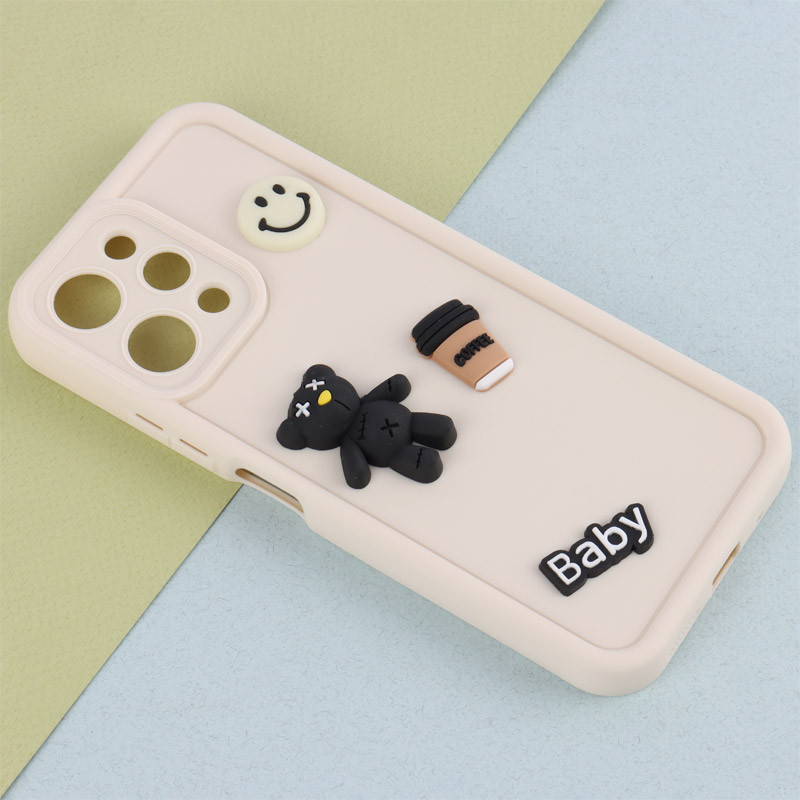 قاب سیلیکونی Fashion Case عروسک برجسته ریز محافظ لنزدار Xiaomi Redmi 12