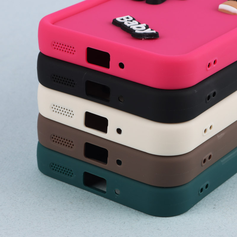 قاب سیلیکونی Fashion Case عروسک برجسته ریز محافظ لنزدار Xiaomi Redmi 13C / Poco C65