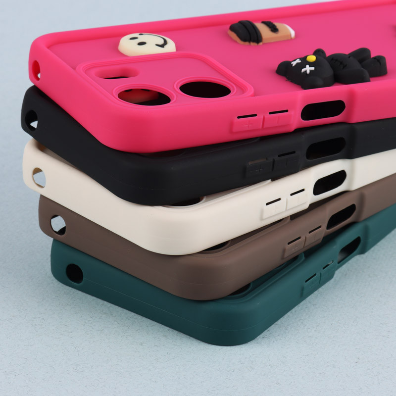 قاب سیلیکونی Fashion Case عروسک برجسته ریز محافظ لنزدار Xiaomi Redmi 13C