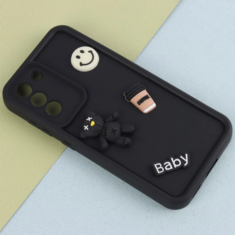 قاب سیلیکونی Fashion Case عروسک برجسته ریز محافظ لنزدار Samsung Galaxy S21 FE 5G