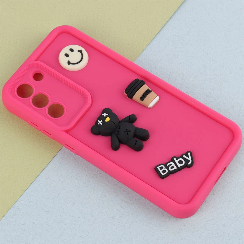 قاب سیلیکونی Fashion Case عروسک برجسته ریز محافظ لنزدار Samsung Galaxy S21 FE 5G