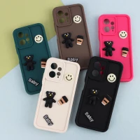 قاب سیلیکونی Fashion Case عروسک برجسته ریز محافظ لنزدار Xiaomi Redmi Note 12 4G