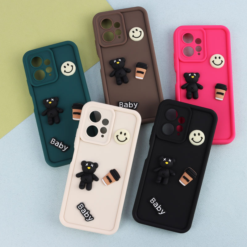 قاب سیلیکونی Fashion Case عروسک برجسته ریز محافظ لنزدار Xiaomi Redmi Note 12 4G