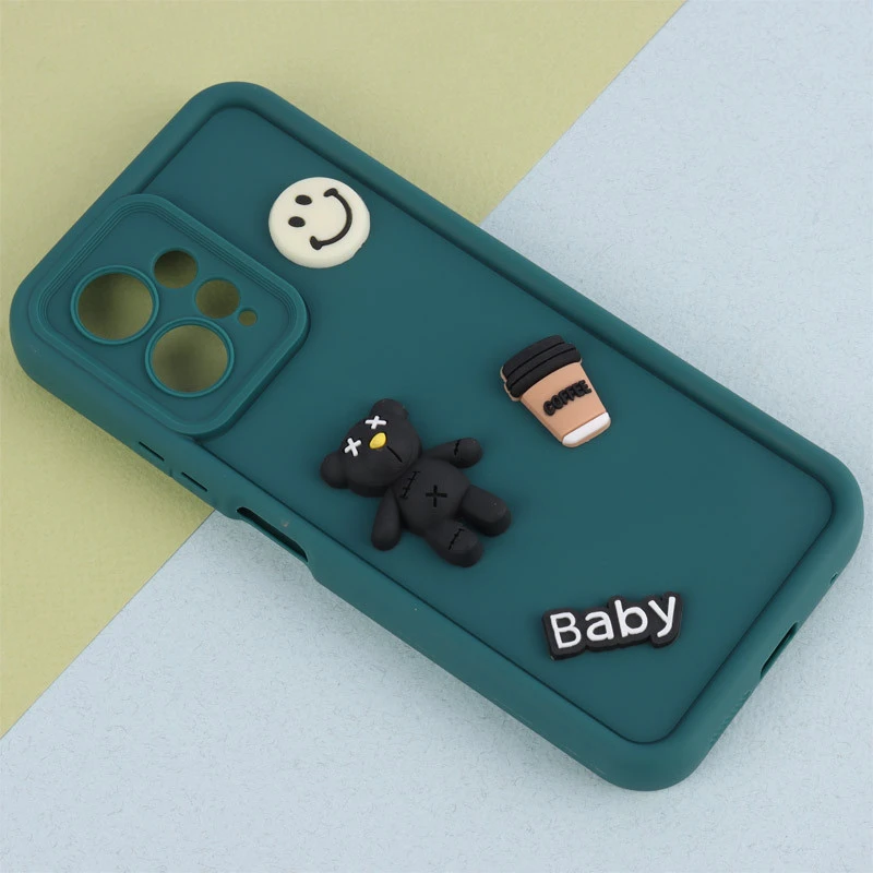 قاب سیلیکونی Fashion Case عروسک برجسته ریز محافظ لنزدار Xiaomi Redmi Note 12 4G