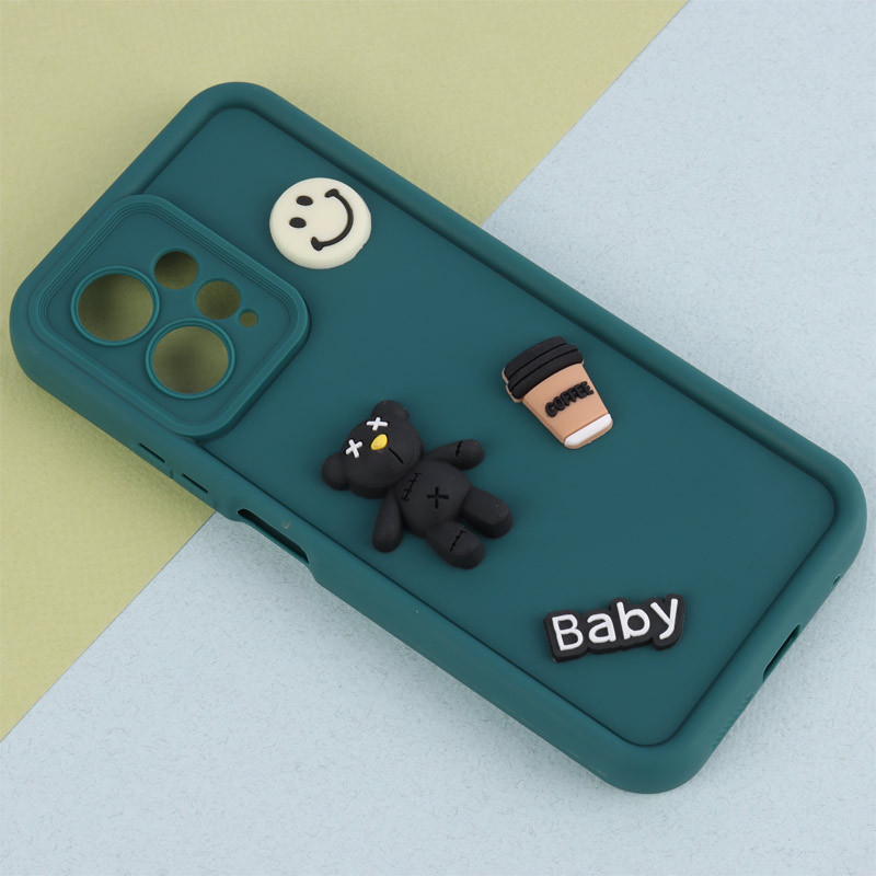 قاب سیلیکونی Fashion Case عروسک برجسته ریز محافظ لنزدار Xiaomi Redmi Note 12 4G