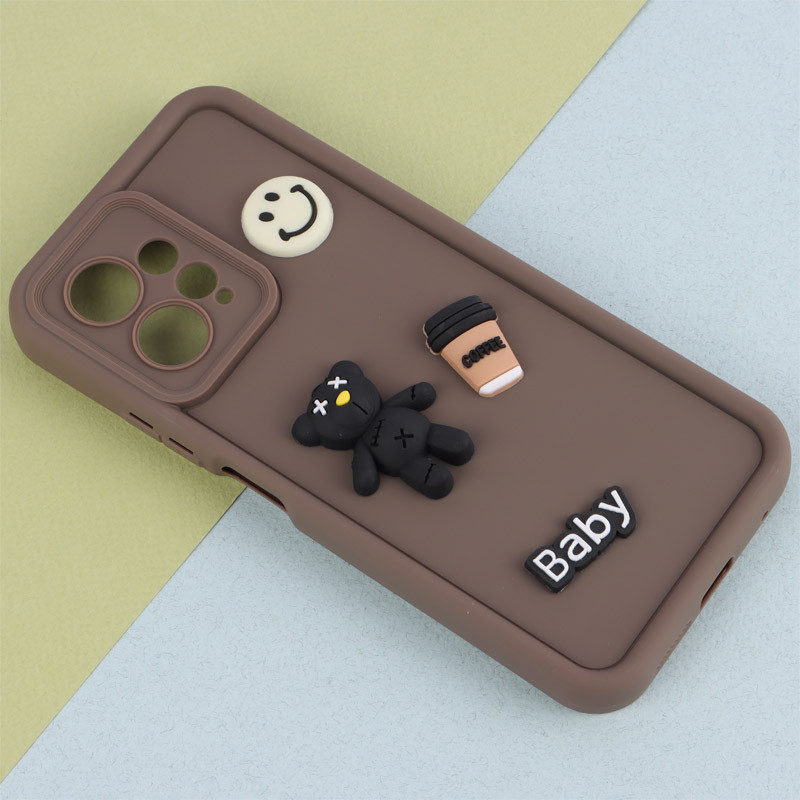 قاب سیلیکونی Fashion Case عروسک برجسته ریز محافظ لنزدار Xiaomi Redmi Note 12 4G