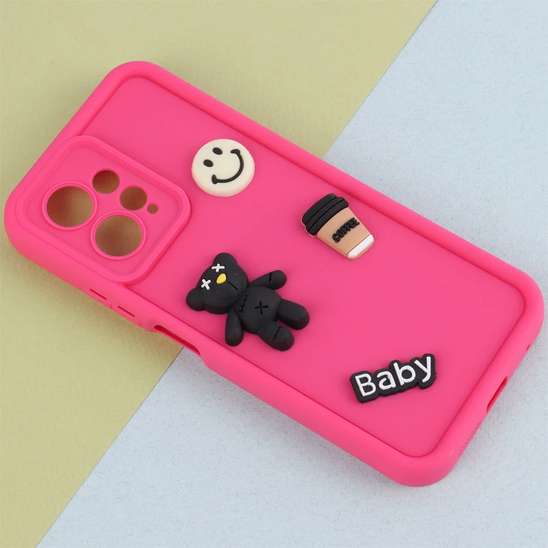 قاب سیلیکونی Fashion Case عروسک برجسته ریز محافظ لنزدار Xiaomi Redmi Note 12 4G
