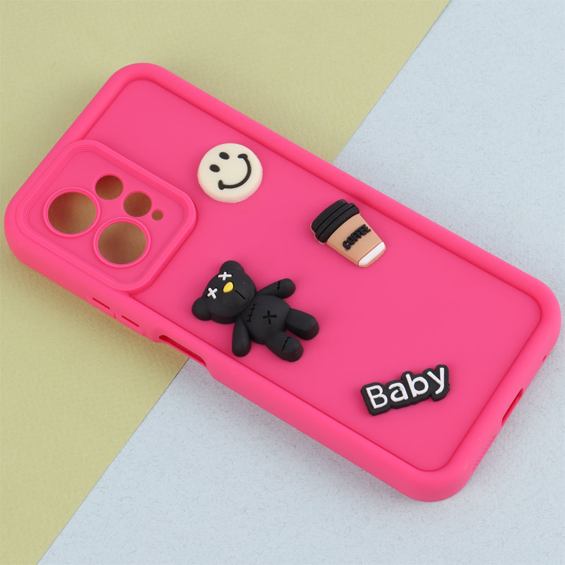 قاب سیلیکونی Fashion Case عروسک برجسته ریز محافظ لنزدار Xiaomi Redmi Note 12 4G