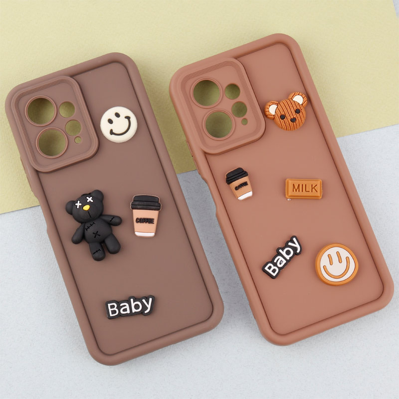 قاب سیلیکونی Fashion Case عروسک برجسته ریز محافظ لنزدار Xiaomi Redmi Note 12 4G