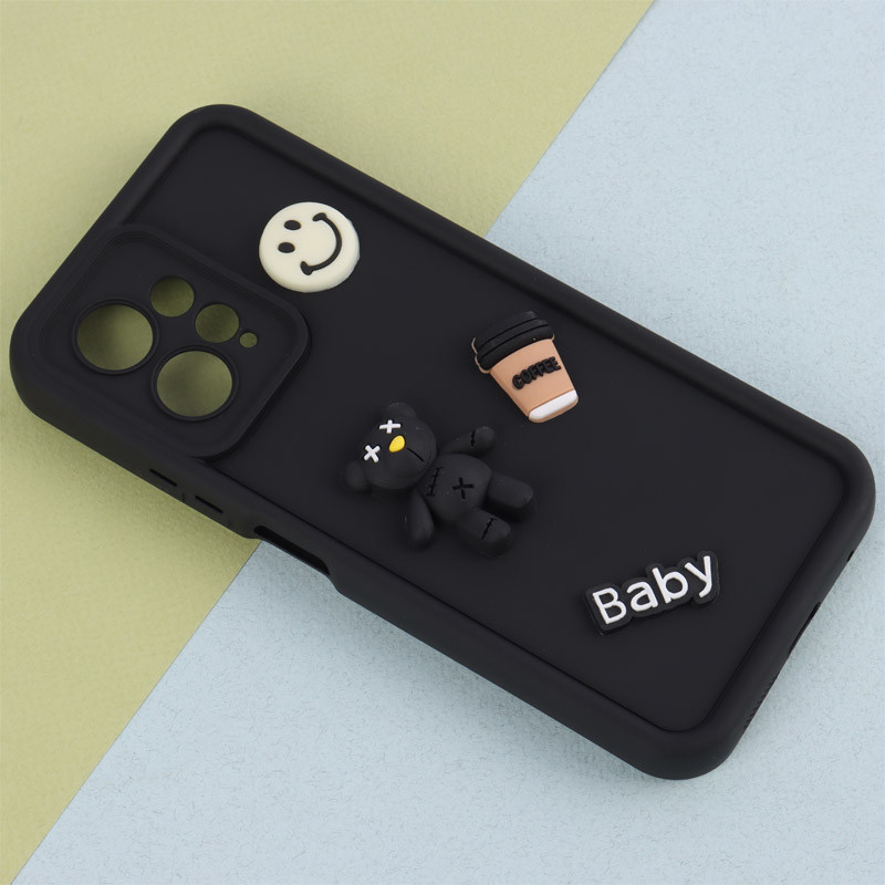 قاب سیلیکونی Fashion Case عروسک برجسته ریز محافظ لنزدار Xiaomi Redmi Note 12 4G