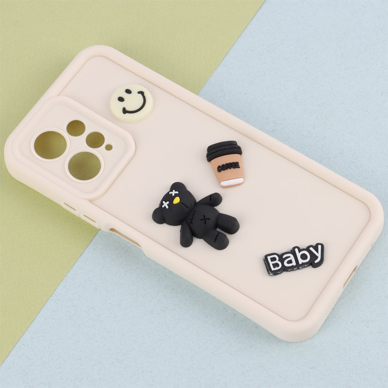 قاب سیلیکونی Fashion Case عروسک برجسته ریز محافظ لنزدار Xiaomi Redmi Note 12 4G