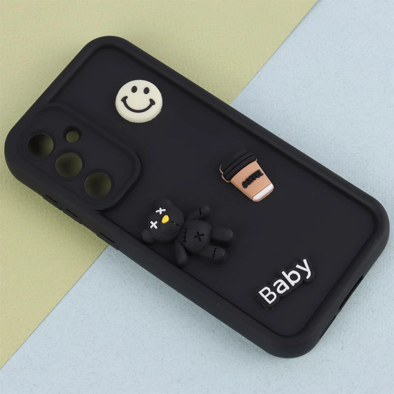 قاب سیلیکونی Fashion Case عروسک برجسته ریز محافظ لنزدار Samsung Galaxy S23 FE 5G