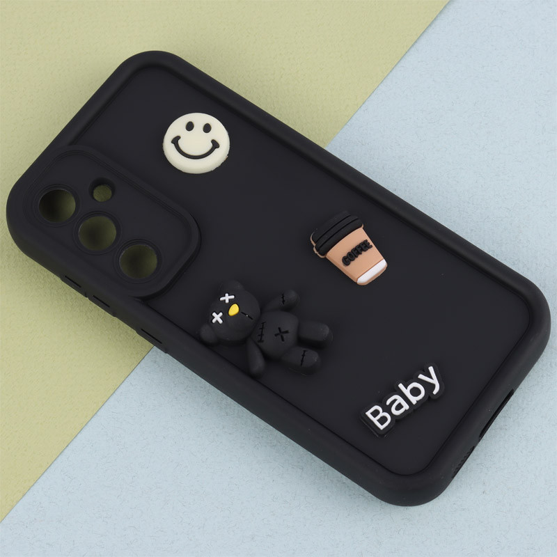 قاب سیلیکونی Fashion Case عروسک برجسته ریز محافظ لنزدار Samsung Galaxy S23 FE 5G