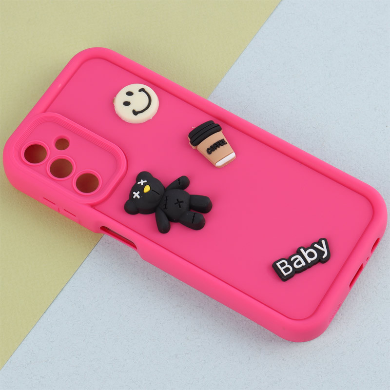 قاب سیلیکونی Fashion Case عروسک برجسته ریز محافظ لنزدار Samsung Galaxy A14 4G / A14 5G