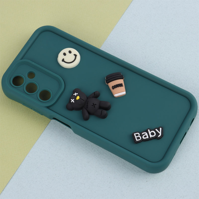 قاب سیلیکونی Fashion Case عروسک برجسته ریز محافظ لنزدار Samsung Galaxy A14 4G / A14 5G
