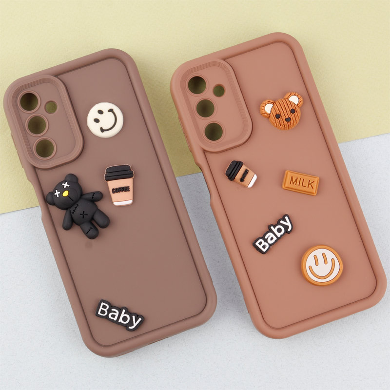 قاب سیلیکونی Fashion Case عروسک برجسته ریز محافظ لنزدار Samsung Galaxy A14 4G / A14 5G