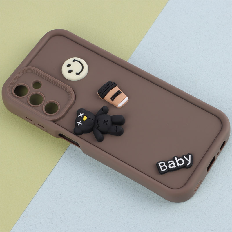 قاب سیلیکونی Fashion Case عروسک برجسته ریز محافظ لنزدار Samsung Galaxy A14 4G / A14 5G