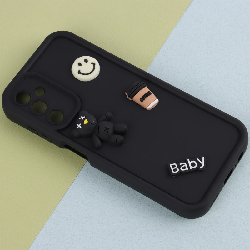 قاب سیلیکونی Fashion Case عروسک برجسته ریز محافظ لنزدار Samsung Galaxy A14 4G / A14 5G