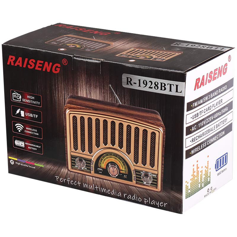 رادیو اسپیکر بلوتوثی رم و فلش خور Raiseng R-1928BT